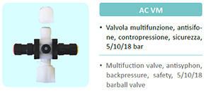 Injecta AC VM PVDF válvula multifunción 4x6 FPM