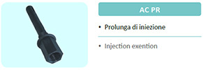 Injecta AC PR AISI 316 prolunga di iniezione