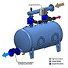 Kit controlavaggio filtri graniglia - KPB 2 uscite