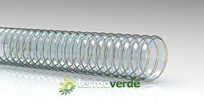 Spiral pipe for abrasive powders - Aerocord PU Ø25